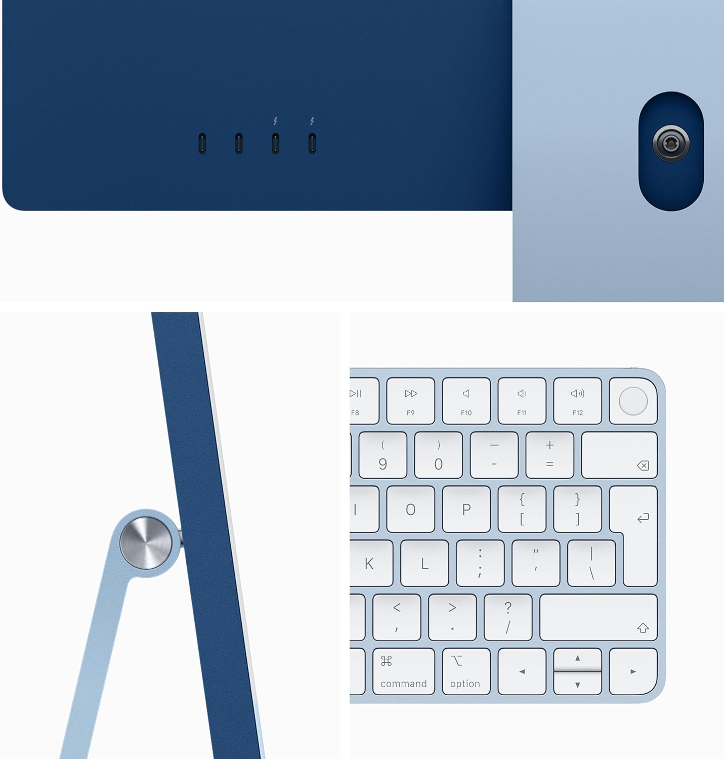 Apple 2023 iMac all-in-one desktop computer with M3 chip: 8-core CPU, 10-core GPU, 24-inch 4.5K Retina display, 8GB unified memory, 256GB SSD storage, matching accessories. Works with iPhone; Blue image 2 Apple 2023 iMac all-in-one desktop computer with M3 chip: 8-core CPU, 10-core GPU, 24-inch 4.5K Retina display, 8GB unified memory, 256GB SSD storage, matching accessories. Works with iPhone; Blue image 2
